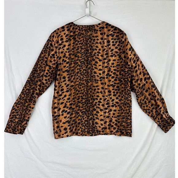 Martinique Leopard Print Long Sleeve Blouse Womens Sz 12 Animal‎ Print 40 bust - Picture 6 of 9